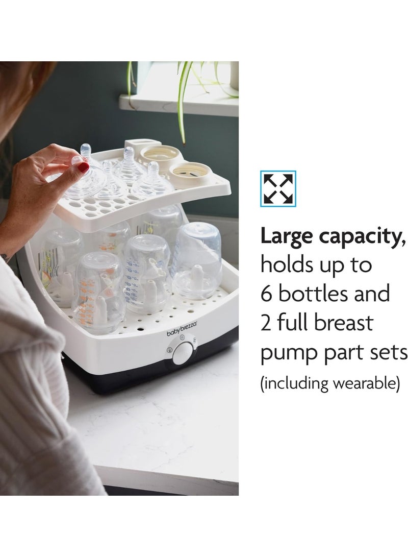 Baby Brezza Electric Steam Baby Bottle Sterilizer & Dryer, Ultra-Fast 10-Minute Sterilization System for Bottles, Pacifiers & Breast Pump Parts, Safe & Easy Baby Care Appliance - Image 4